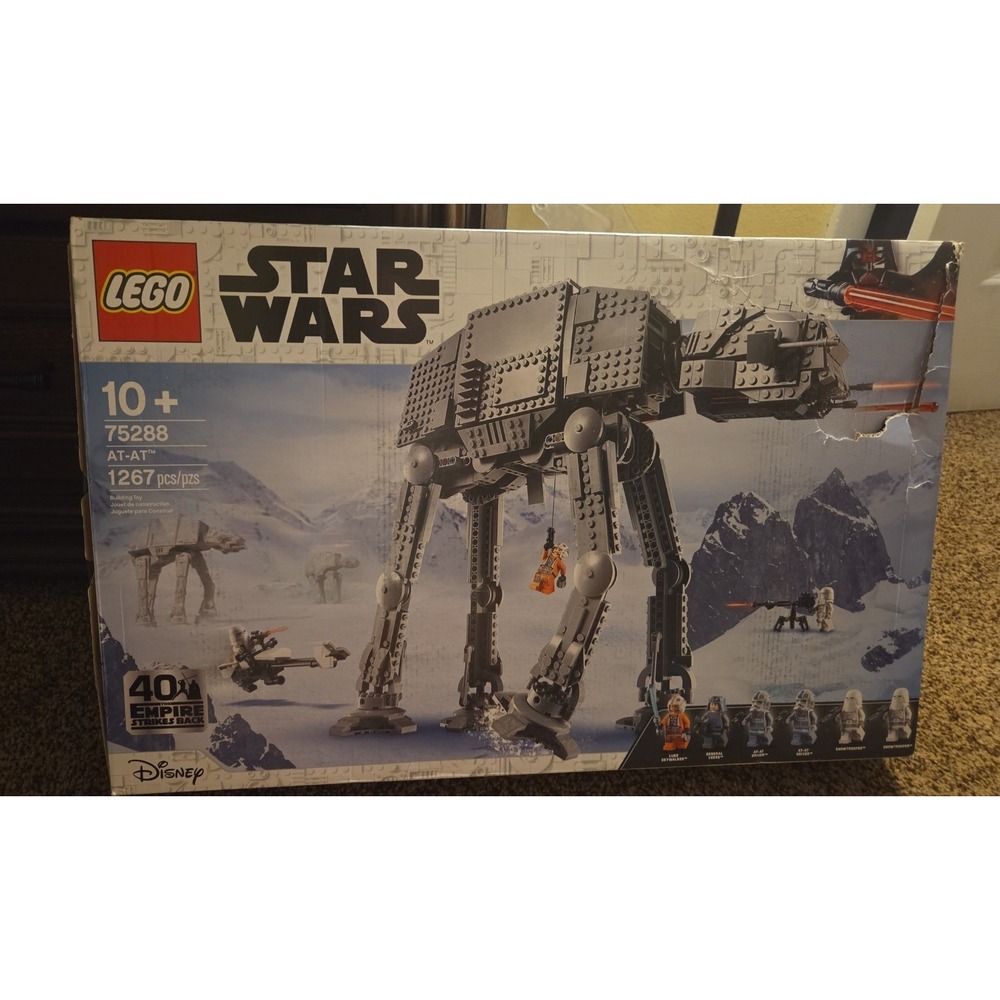 LEGO Star Wars AT-AT 75288, 1267 Pieces, 40th Empire Strikes Back BOX DAMAGED